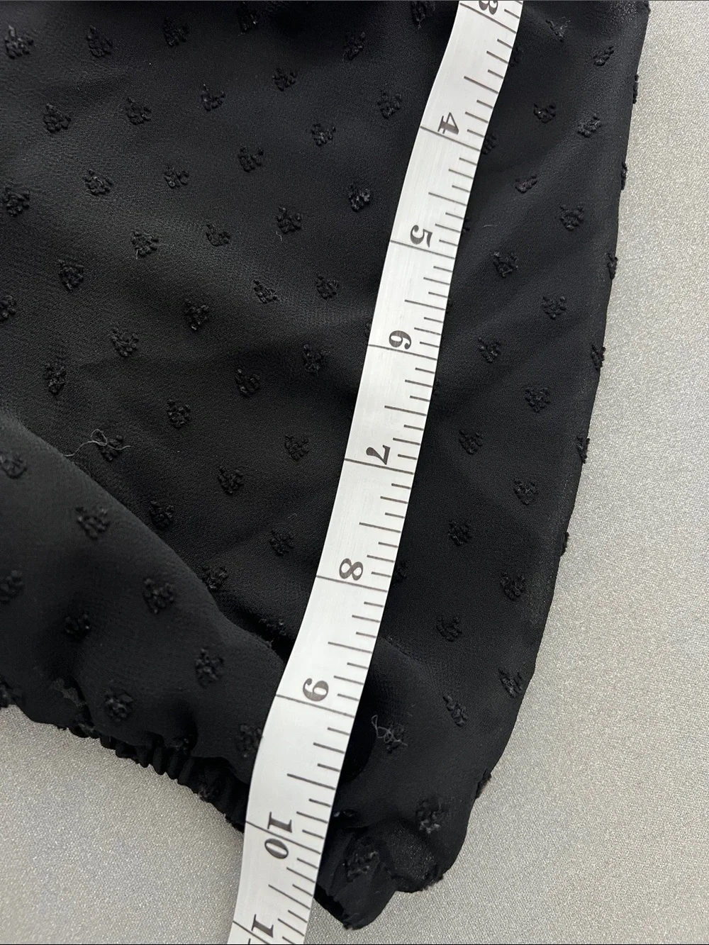Old Navy | Kids Black Sheer Puff-Sleeve Smocked Bodice Dress #812107-00 Sz Large